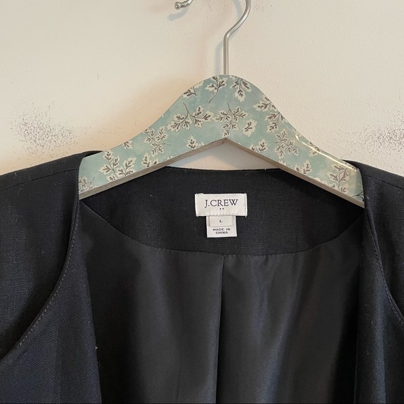 J. Crew Factory Scalloped-Hem Blazer Jacket Black - Picture 2 of 7